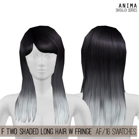 Female Two Shaded Long Hair For The Sims 4 By Anima Spring4sims