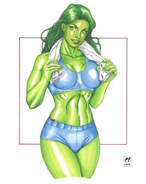 She Hulk Workout Ii By Chris Foulkes Comic Art Hulk Marvel Marvel