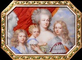 Maria Antonieta y sus hijos junto a un Busto de Luis XVI. | María ...