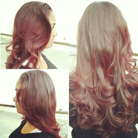 Burgundy Hair With Light Curls Naturalhair Mixedgirls Curls