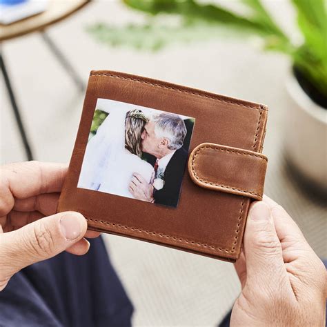 Personalised Leather Tri Fold Wallet With Photo By Vida Vida