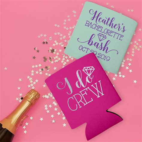 Bachelorette Party Favors Can Huggers Personalized Bachelorette Coozies Bridesmaid T Ideas