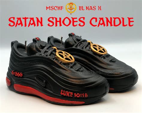Satan Shoes Candle Mschf Lil Nas X 666 Sneaker Candle Etsy