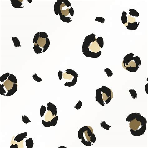 Leopard Metallic Animal Print Wallpaper In Black And Gold Animal Print