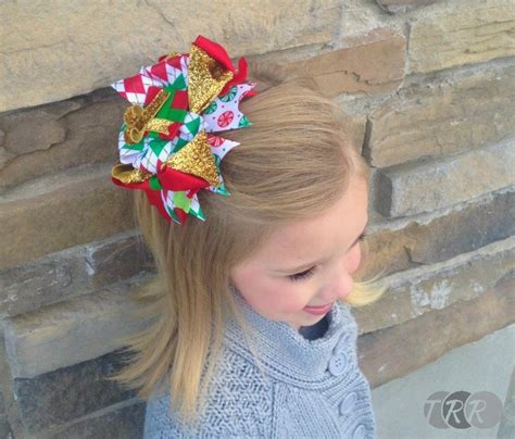 Rudolph Inspired Christmas Hair Bows The Ribbon Retreat Blog