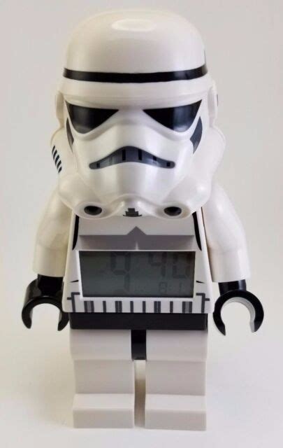 Euc Lego Star Wars Storm Trooper Digital Alarm Clock Lights Up Moveable