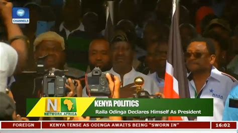 Raila Odinga Declares Himself As President Network Africa Youtube