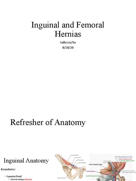 Inguinal And Femoral Hernias Pdf Clinical Medicine Medical