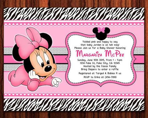 We always want to give you original ideas the best free printable mickey mouse 1st birthday invitations. 50% off PERSONALIZED Invitation Zebra Minnie Mouse baby ...