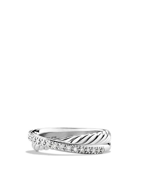 David Yurman Crossover Ring With Diamonds Bloomingdales