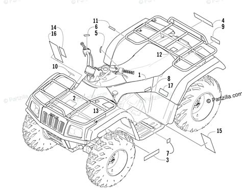Check out our snowmobile parts catalog. Arctic Cat ATV 2003 OEM Parts Diagram for Decals ...