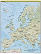 Large scale political map of Europe with relief, capitals and major ...