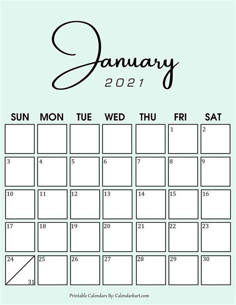 Our printables are free for your personal use only. 2021 Printable Calendar Girly | Free Printable Calendar