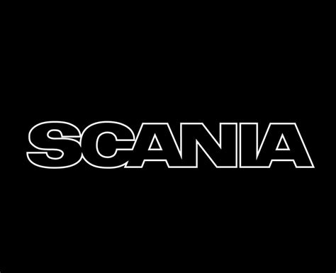 Scania Marca Logotipo Símbolo Nome Branco Projeto Sueco Carro Automóvel