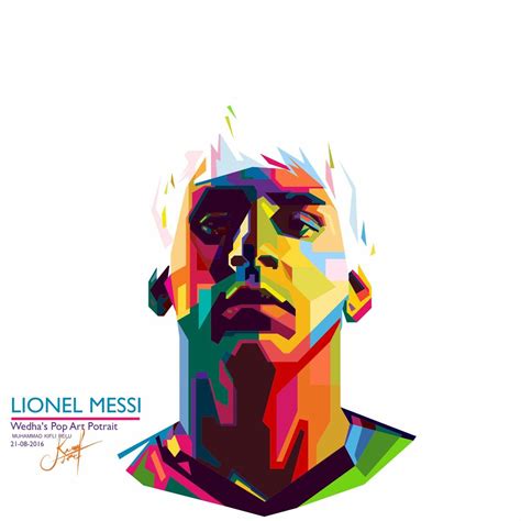 Lionel Messi in Wpap art Ảnh ấn tượng Tượng