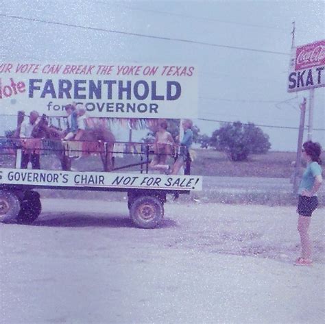 frances tarlton “sissy” farenthold photo from 1974 gubernatorial campaign