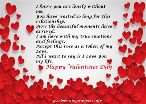 I just want you to know that i love you today, tomorrow and forever! 14 Romantic Happy Valentines Day Poems for him