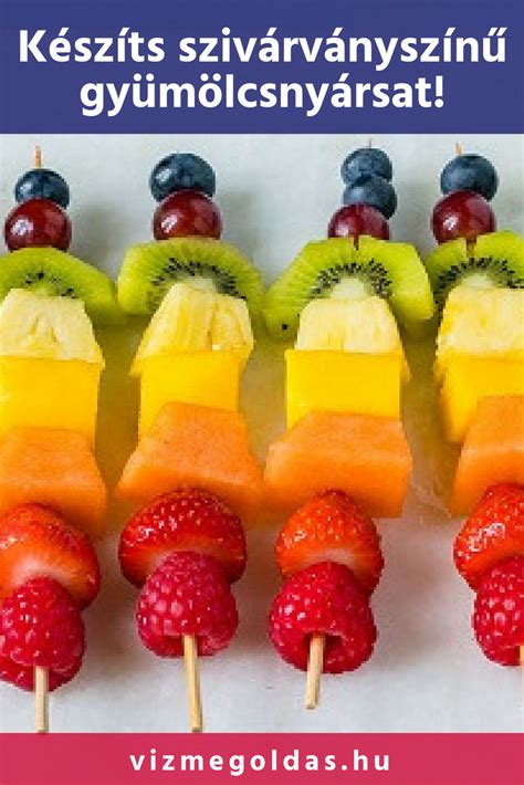 Készíts szivárványszínű gyümölcsnyársat! in 2020 | Paleo ...