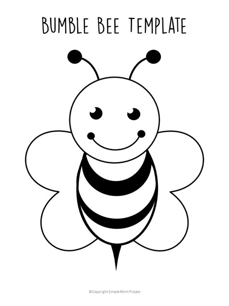 Free Printable Bee Templates Simple Mom Project