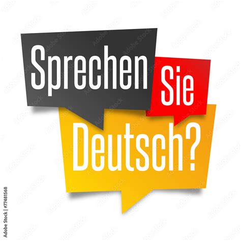 Sprechen Sie Deutsch Vector De Stock Adobe Stock