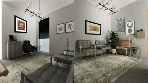 Before And After Sophisticated And Modern Therapist Office