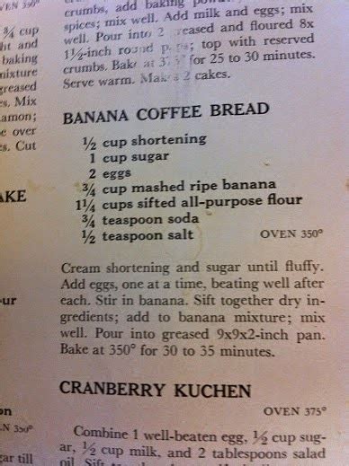 • 1¼ cups mashed ripe banana (about 3 large bananas). 3 Generations of Southern Recipes: Banana Coffee Bread ...