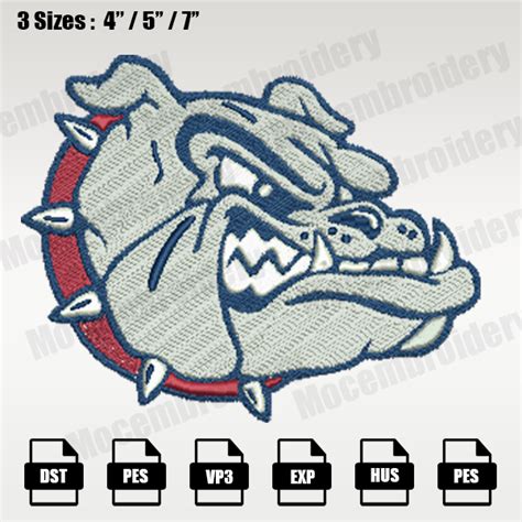 Gonzaga Bulldogs Logo Embroidery Designs Ncaa Logo Embroide Inspire