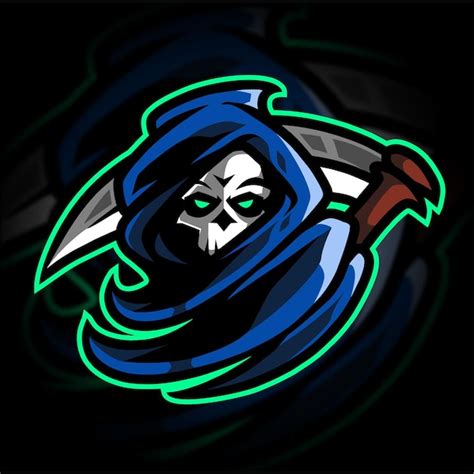 Premium Vector Grim Reaper Mascot Gaming Logo