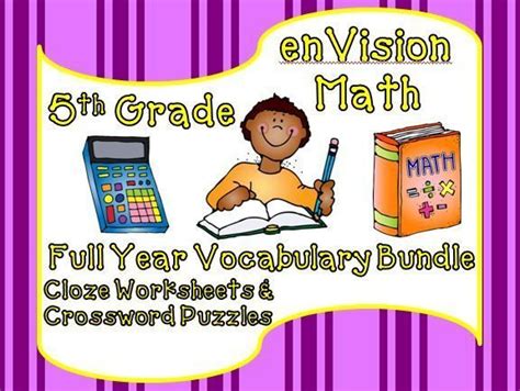 Envision Math 5th Grade Vocabulary Activities Bundle