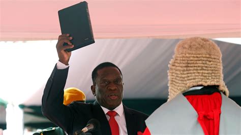Zambia Emmerson Mnangagwa Sworn In As Zimbabwes President
