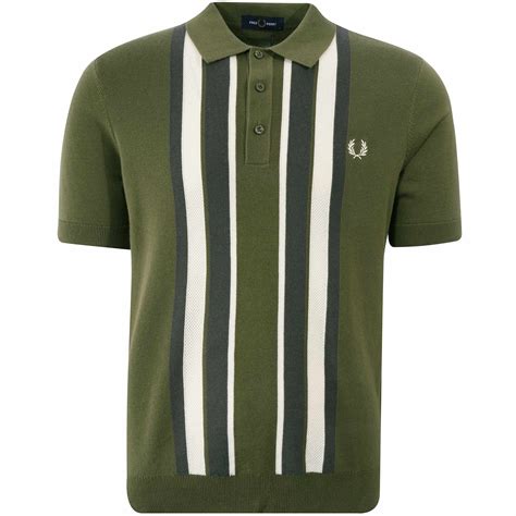 Fred Perry K3 Striped Knitted Polo Shirt K3556