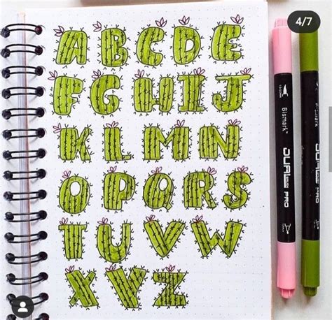 Lettering Alphabet Fonts Hand Lettering Alphabet Doodle Lettering