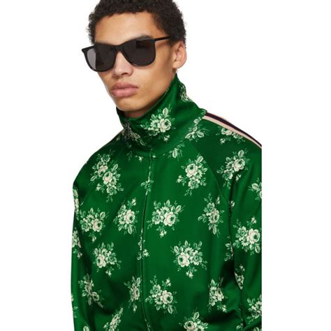 Gucci - Green Floral Logo Track Jacket Buy Gucci, Floral Logo, Stand gambar png