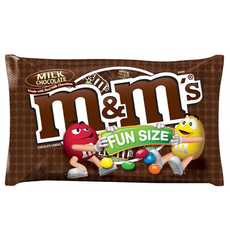 Mandms Milk Chocolate Candy Fun Size Candy Bag 1053 Oz