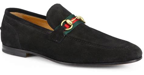 Lyst Gucci Suede Horsebit Loafers In Black For Men