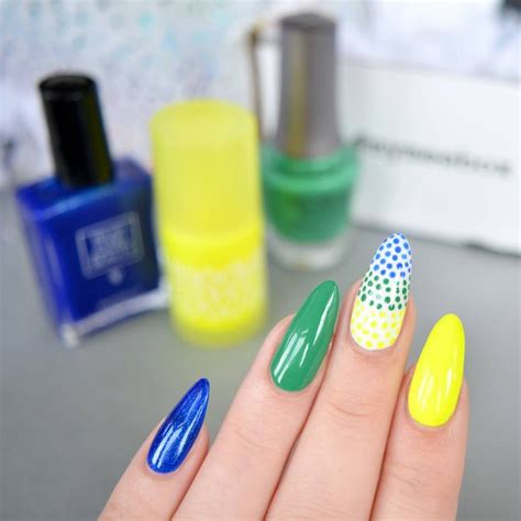 meebox nail subscription box review olympics themed nail art rio manicure brazil nail art