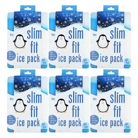 Jay Bags Ice Pak Extra Large Super Slim Fit Ice Pack Blue 6 Pack