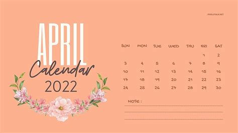 April 2022 Calendar Hd Wallpaper Pxfuel