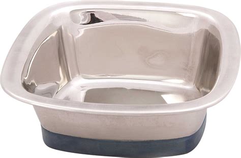 Ourpets Durapet Premium Stainless Steel Square Dog Bowl Medium 4 Cups