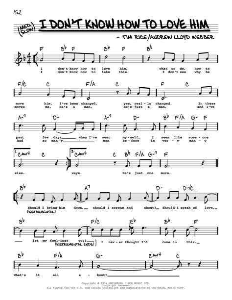 i don t know how to love him from jesus christ superstar high voice sheet music andrew