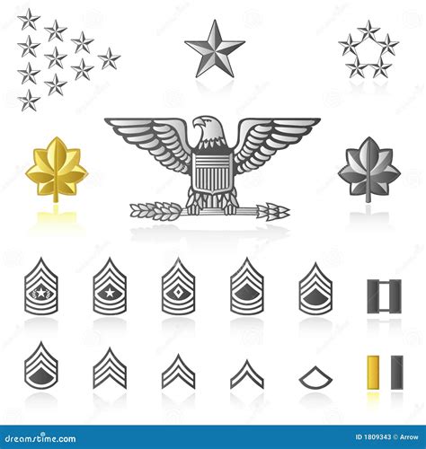 Rank Icons Army And Military Stock Photos Image 1809343