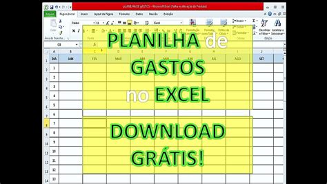 Planilha De Gastos Mensais No Excel Para Download Gr Tis Youtube