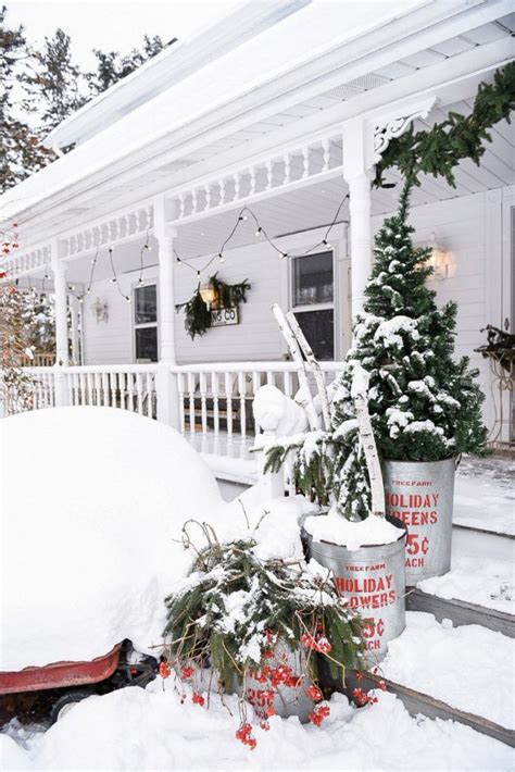 Rustic Christmas Porch Steps Liz Marie Blog