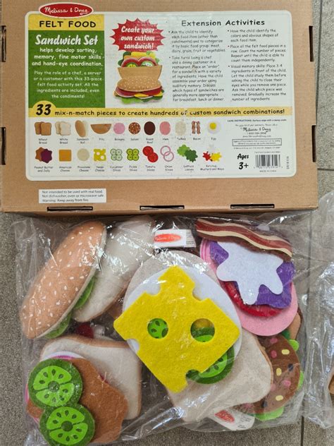 Melissa And Doug Felt Food Sandwich Set Hobbies And Toys Toys And Games