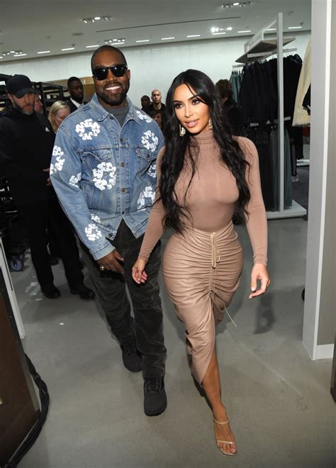 Kim Kardashian And Kanye West At The Skims Nordstrom Launch Popsugar Fashion