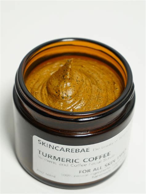 Turmeric Coffee Face Scrub Organic Natural Face Exfoliant Etsy