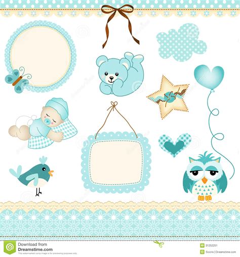 Download Baby boy design elements stock vector. Illustration of sweet - 31252251