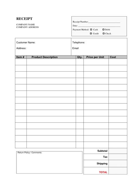 Free invoice template that provides a fill in the blank invoice form in excel. Free Medical Receipt Template Download * Invoice Template ...