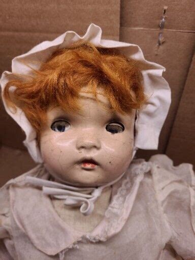 Antique Composite Doll Red Hair Sleepy Eye 20 EBay