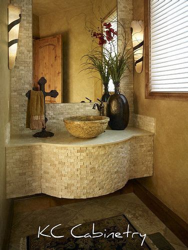 Rustic Powder Rooom Bathroom Denver By Kc Cabinetry Design